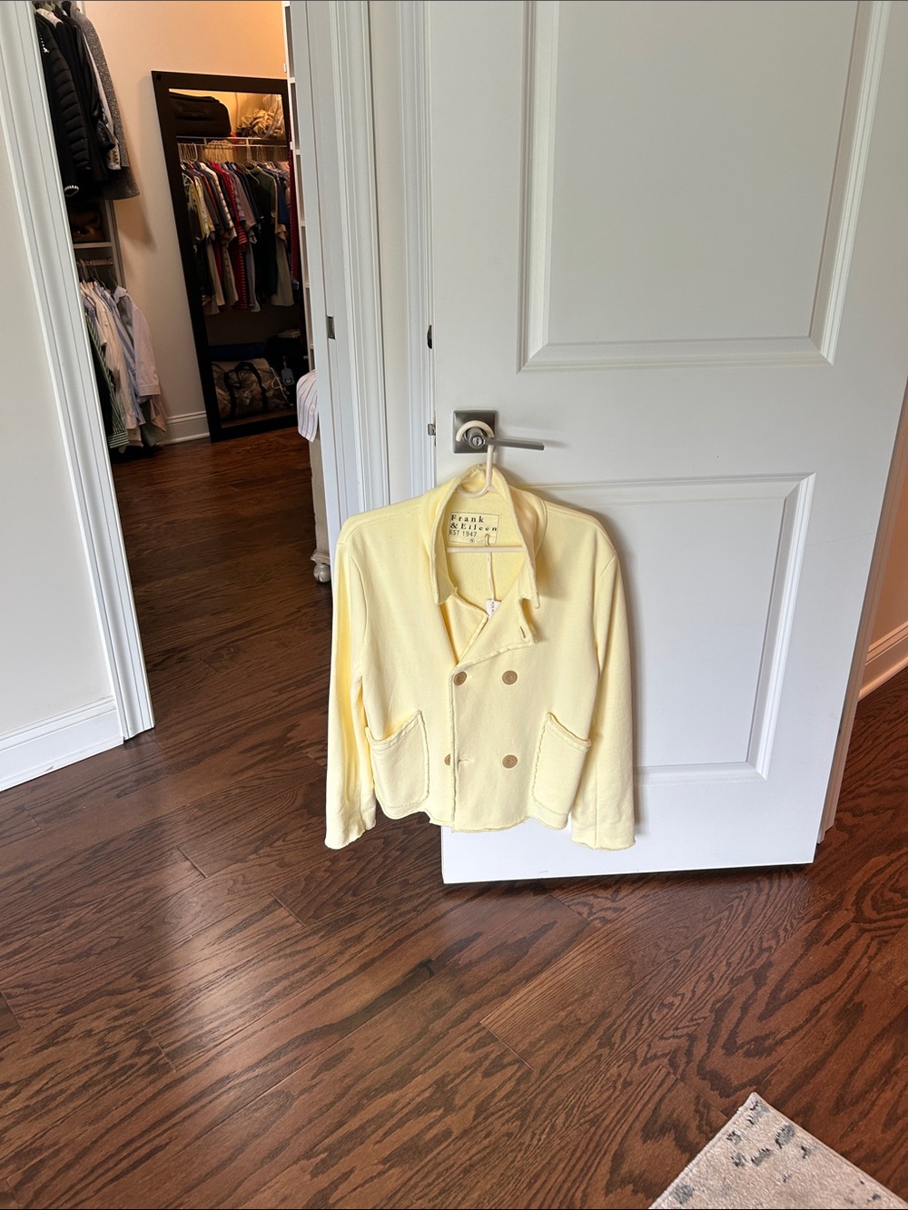 Frank & Eileen Pale Yellow Double-Breasted Blazer - Picture 4 of 5